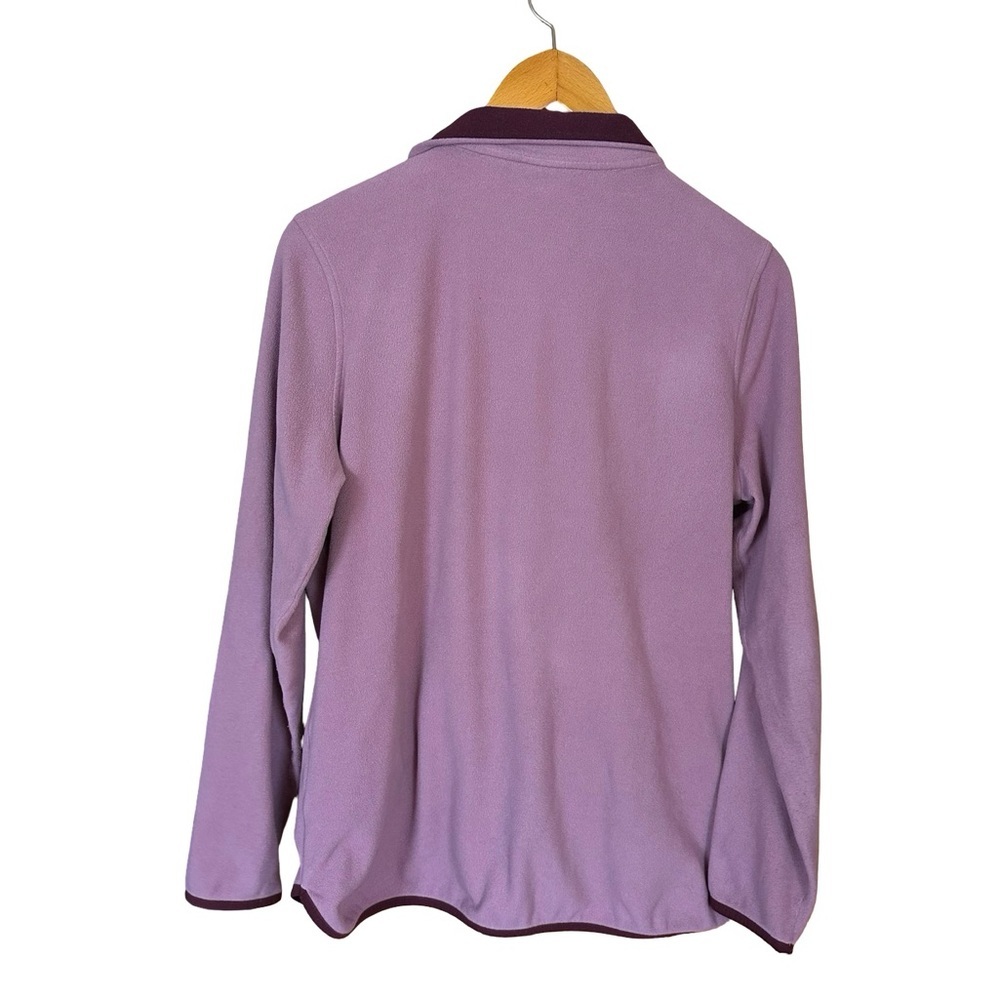 LL Bean Full Zip Lightweight Fleece Jacket Mauve L - Picture 4 of 8